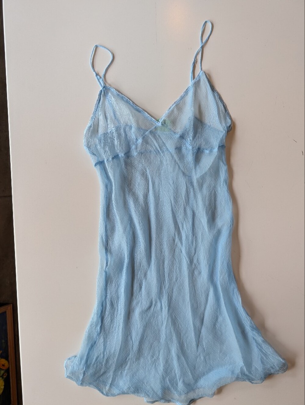 Silk Slip Dress Camisole Lingerie By Mary Green San Francisco Light Blue Bridal